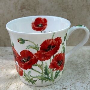 stechcol gracie bone china coffee mug cup Beautiful Poppies Fine China